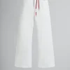 Pants>Marni White Drill Trousers With Mending LILYWHITE