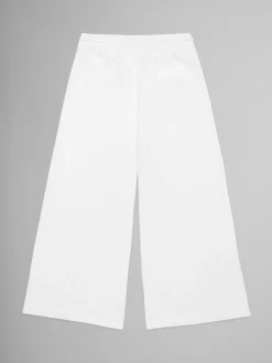 Kids>Marni White Fleece Wide Trousers With Pockets LIGHT NATURAL