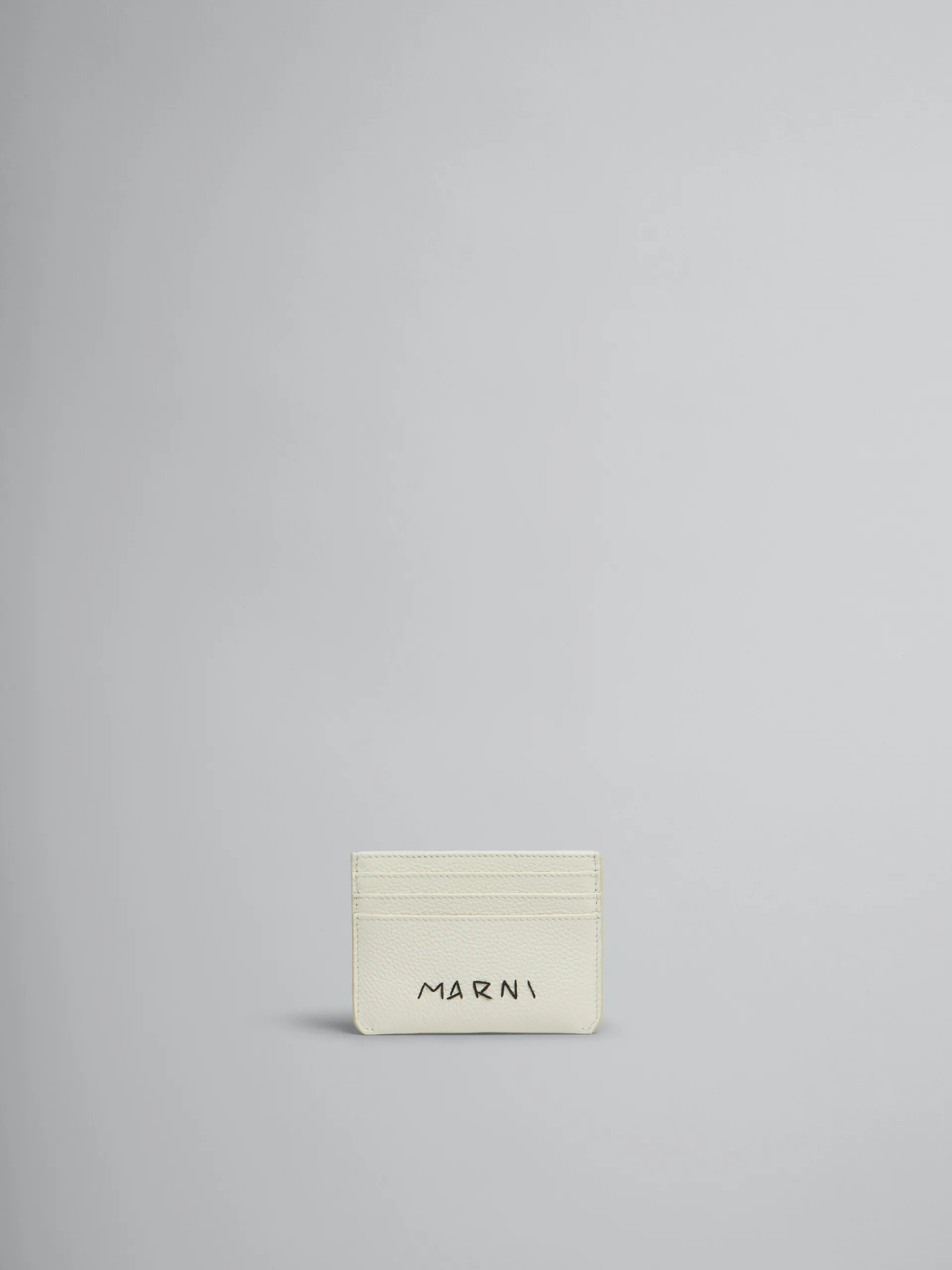 Wallets & Small Leather Goods>Marni White Leather Cardholder With Mending IVORY