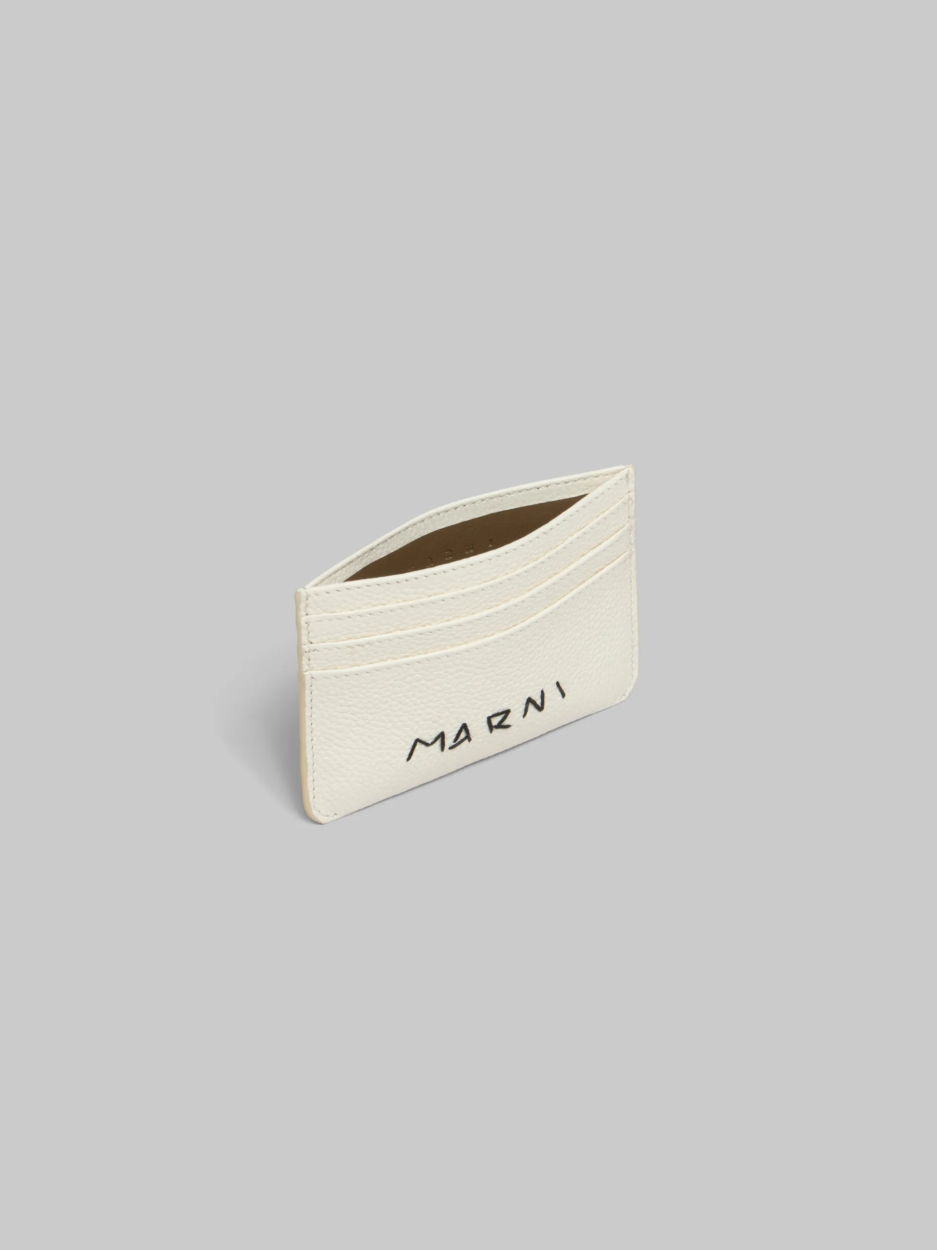 Wallets & Small Leather Goods>Marni White Leather Cardholder With Mending IVORY