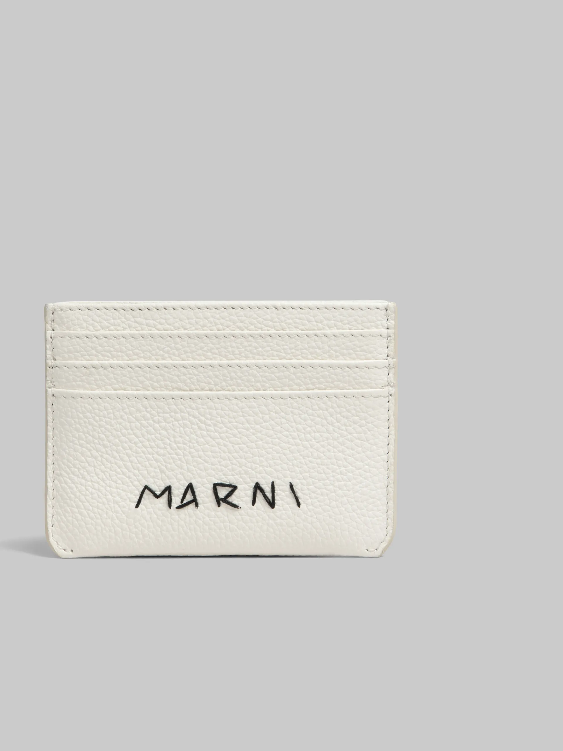 Wallets & Small Leather Goods>Marni White Leather Cardholder With Mending IVORY