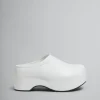 Flats | Slides & Sandals>Marni White Leather Chunky Clog Sabot LILYWHITE