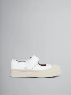 Sneakers | Pablo>Marni White Nappa Leather Mary Jane Sneaker LILYWHITE