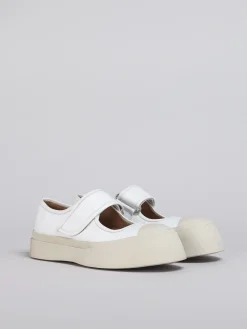 Sneakers | Pablo>Marni White Nappa Leather Mary Jane Sneaker LILYWHITE
