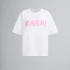 Tops & T-Shirts>Marni White Organic Cotton T-shirt With Logo LILYWHITE