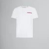 Tops & T-Shirts>Marni White Organic Cotton T-shirt With Patch LILYWHITE