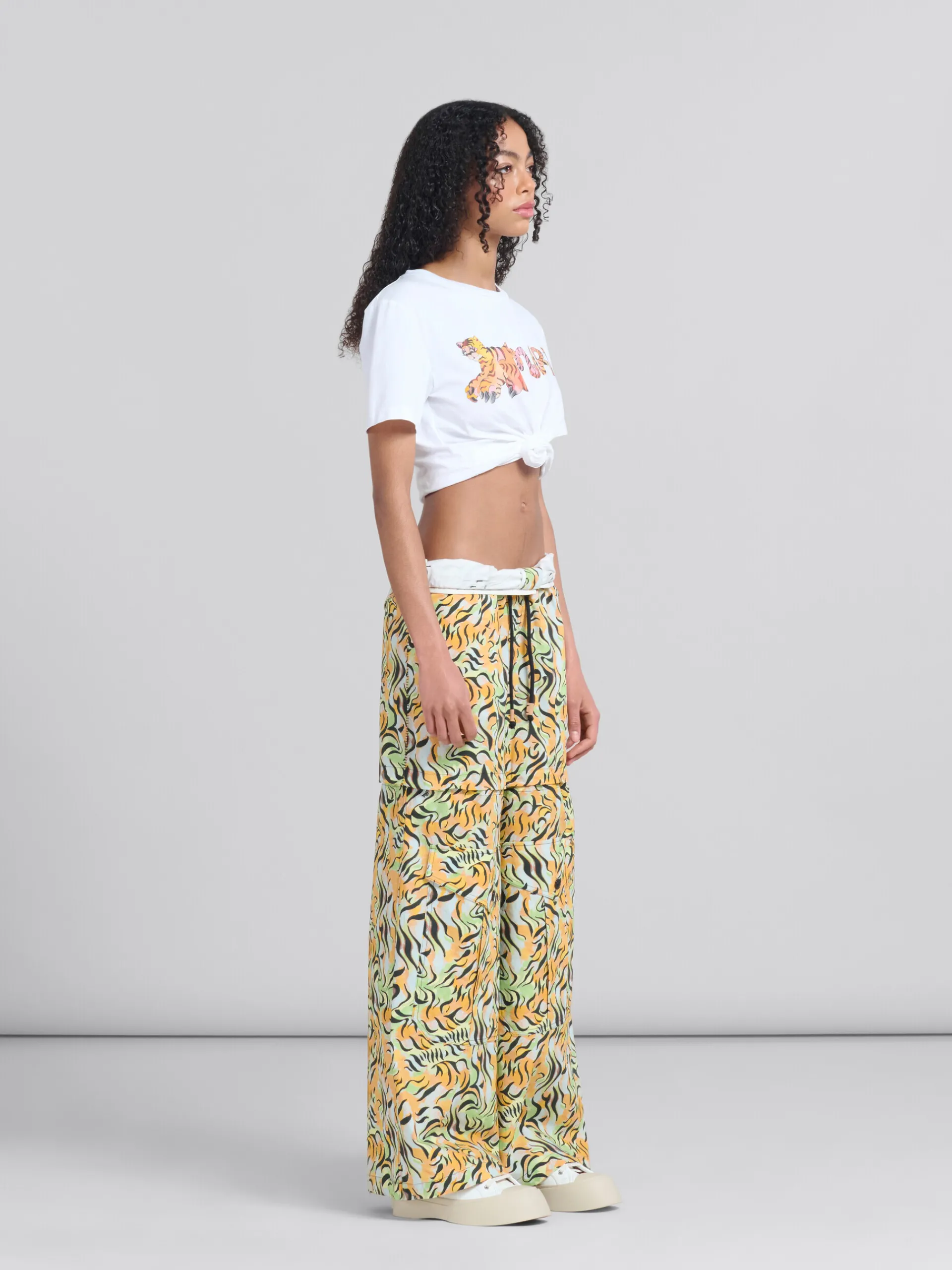Tops & T-Shirts>Marni White Organic Jersey Regular-fit T-shirt With Print LILYWHITE