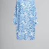 Dresses>Marni White Poplin Cocoon Dress With Blooming Print IRISBLUE