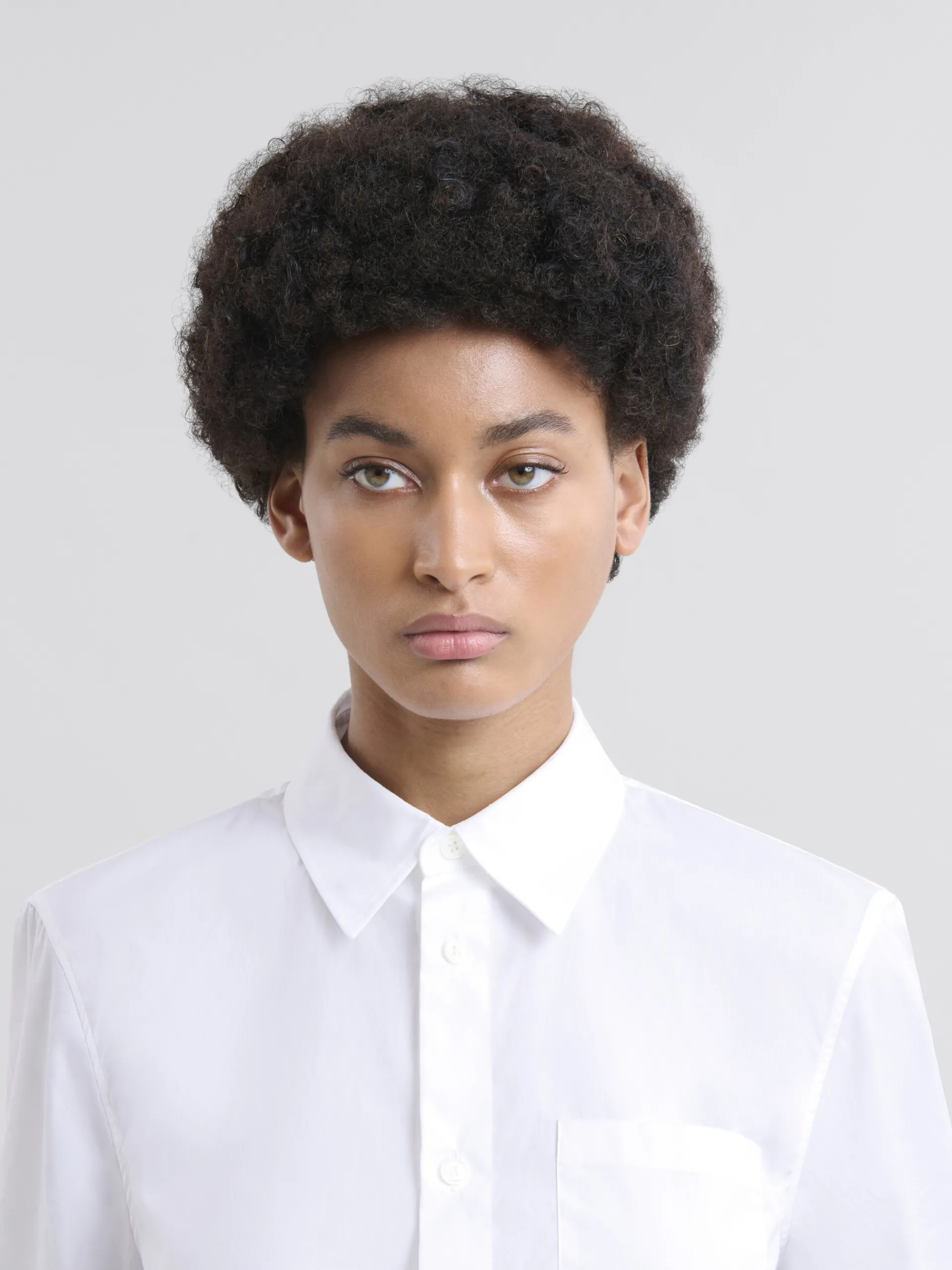 Tops & T-Shirts>Marni White Poplin Cocoon Shirt LILYWHITE