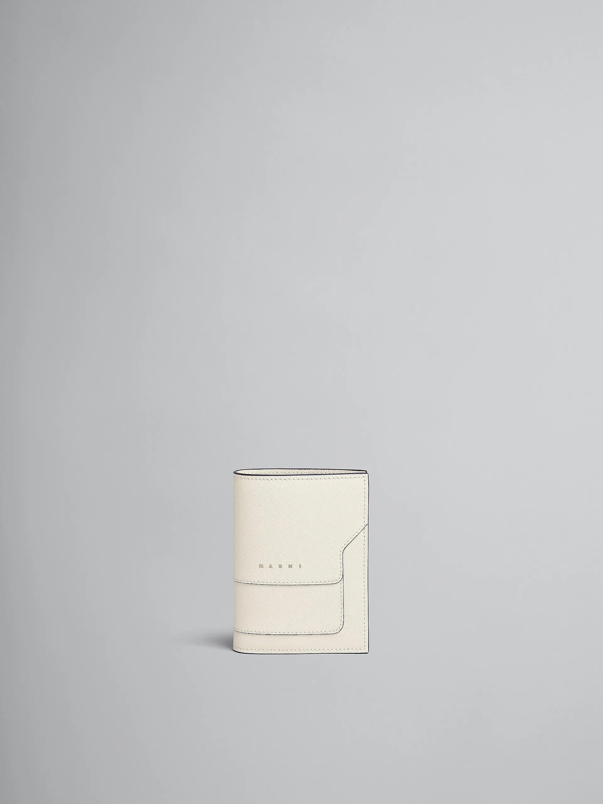 Wallets & Small Leather Goods>Marni White Saffiano Leather Bi-fold Wallet SHELL