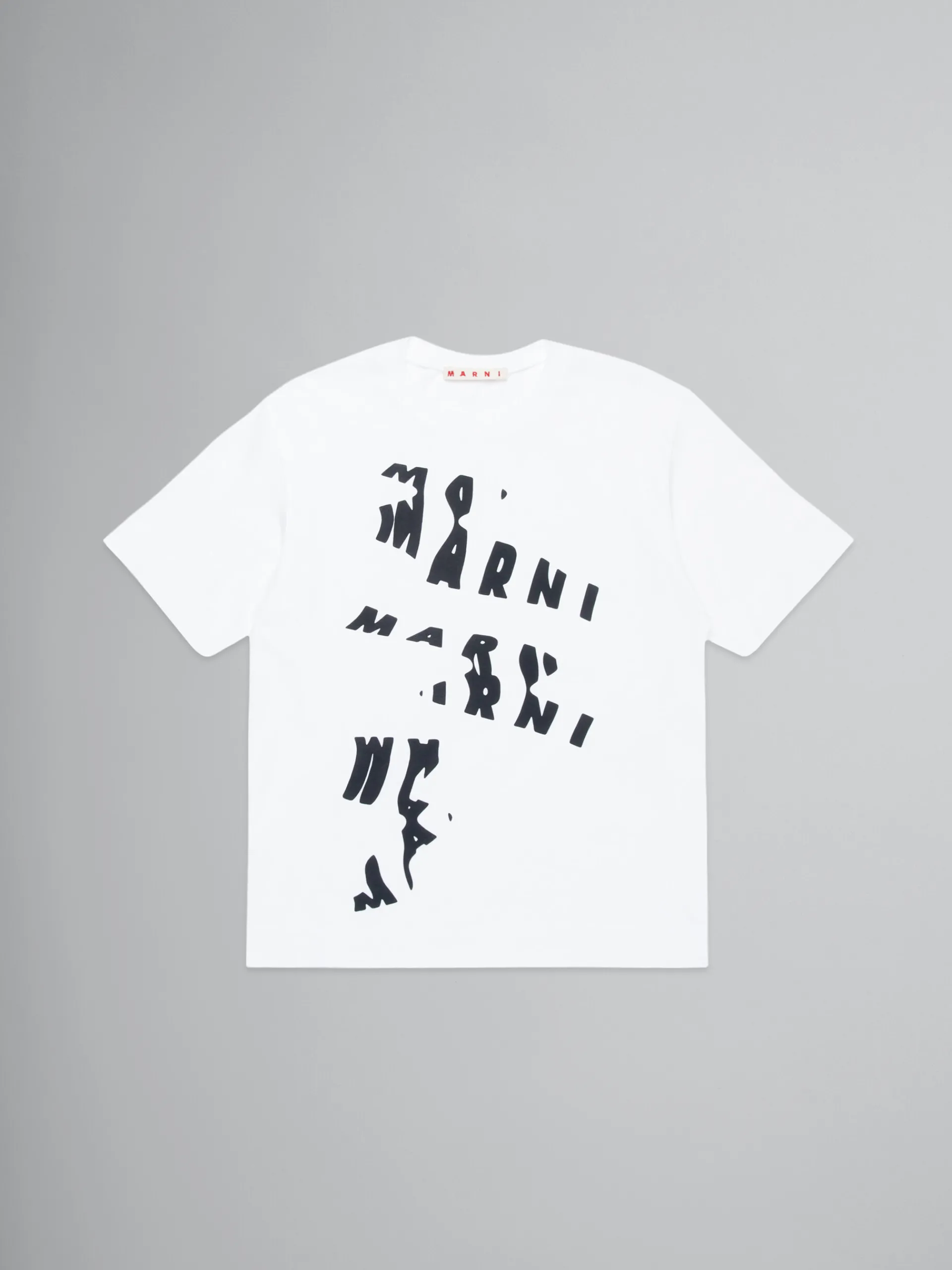 Kids>Marni White T-shirt With Logo LIGHT NATURAL