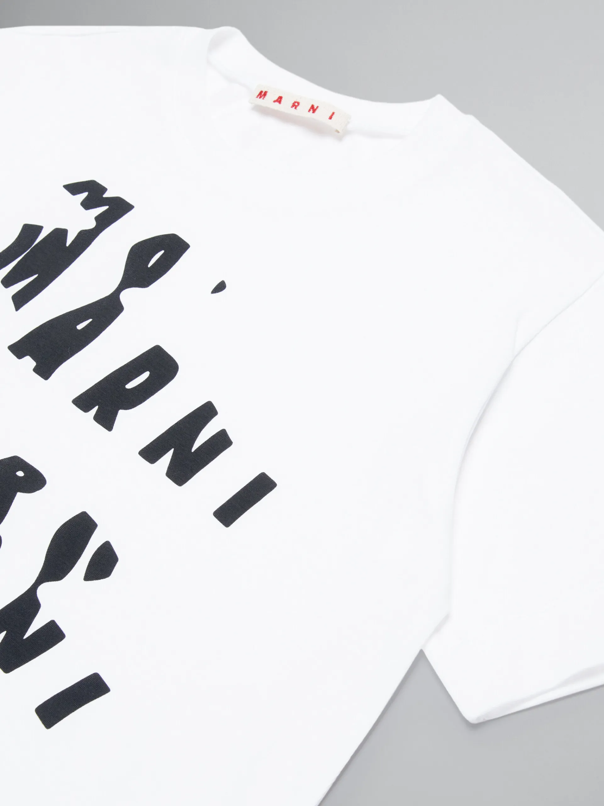 Kids>Marni White T-shirt With Logo LIGHT NATURAL