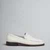 Lace Up & Loafers>Marni White Woven Leather Bambi Loafer LILYWHITE