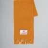 Other Accessories | Scarves>Marni Yellow Brushed Alpaca Scarf With Fringes ARABESQUE/ARABESQUE