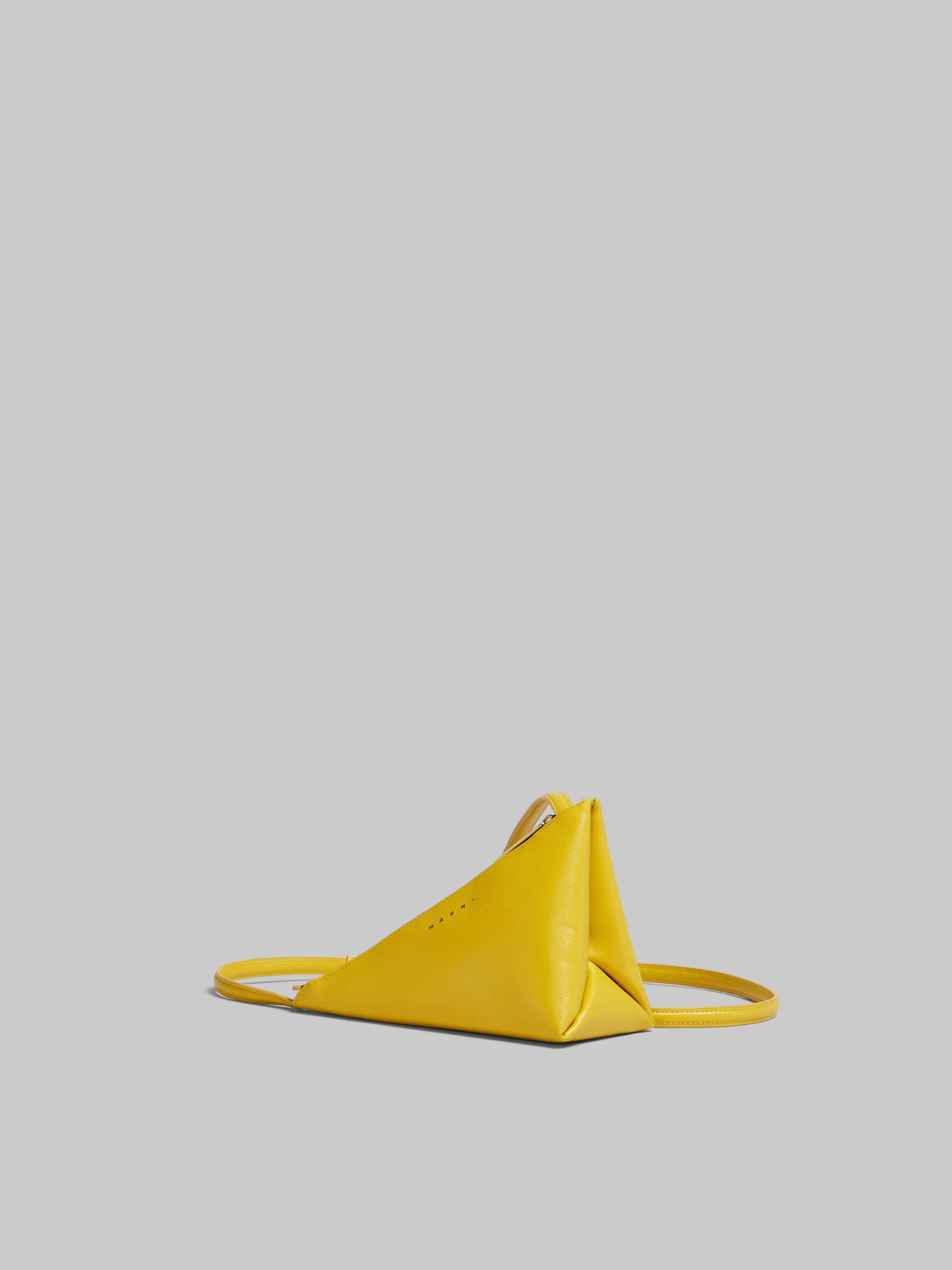 Crossbody Bags>Marni Yellow Leather Prisma Triangle Crossbody Bag LIME