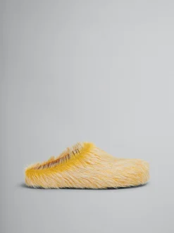 Fussbett | Flats>Marni Long Hair Calfskin Fussbett Sabot YELLOW
