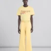 Denim | Pants>Marni Yellow Organic Denim Trousers With Contrast Stitching CITRUS