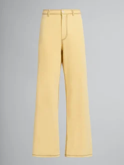 Denim | Pants>Marni Yellow Organic Denim Trousers With Contrast Stitching CITRUS