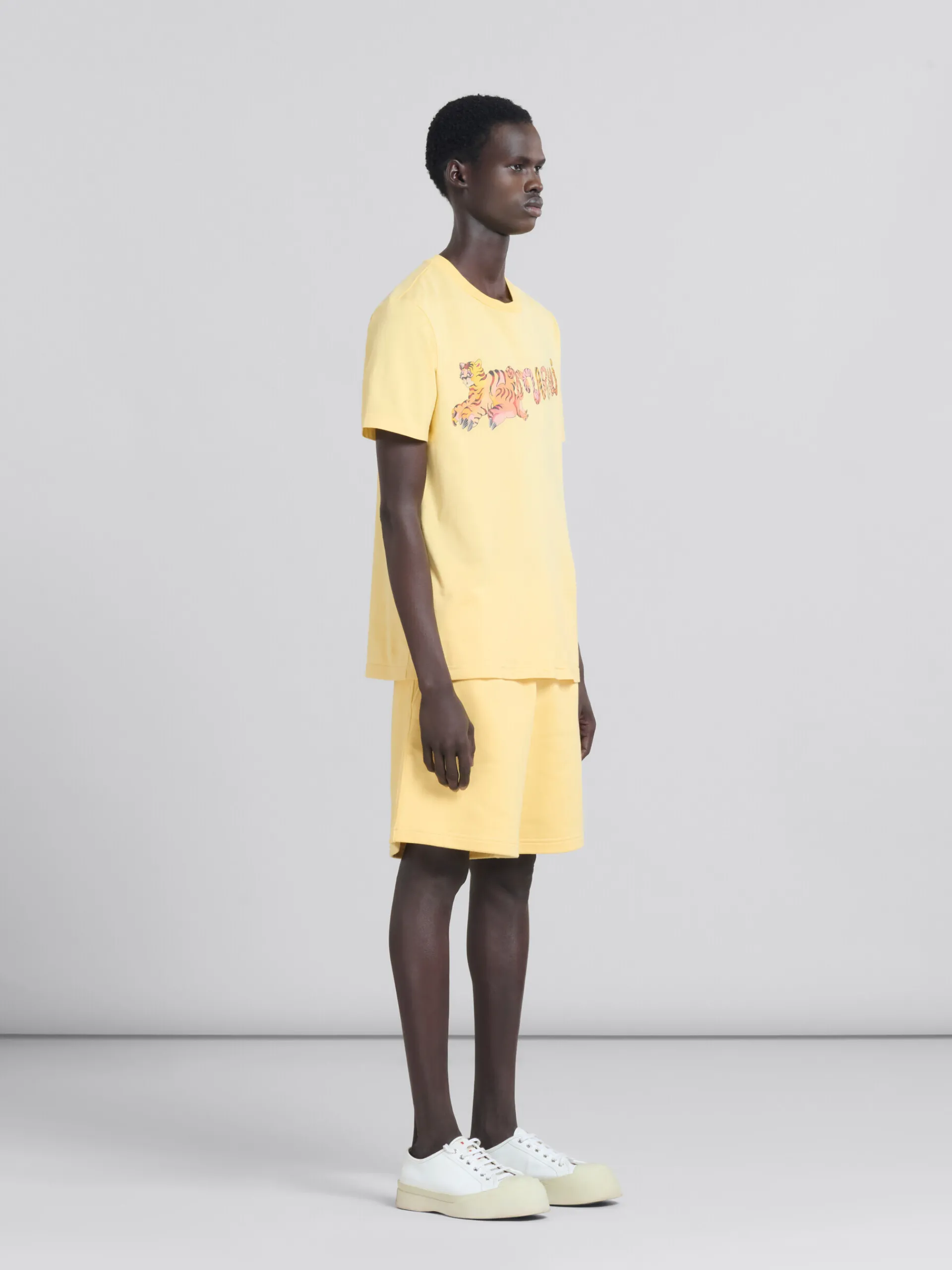 Tops & T-Shirts>Marni Yellow Organic Jersey Regular-fit T-shirt With Print CITRUS